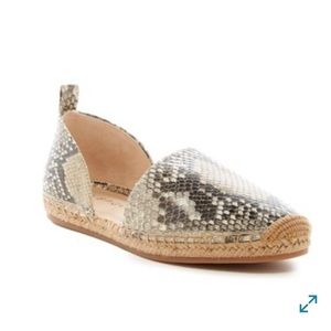 Via Spiga Brisa Snake Print Espadrilles Flats